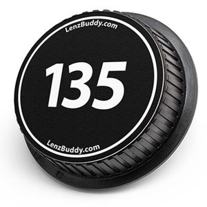  LenzBuddy Rear Lens Cap for Nikon 135mm (Black & White) 