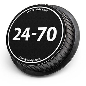  LenzBuddy Rear Lens Cap for Nikon 24-70mm (Black & White) 