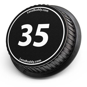  LenzBuddy Rear Lens Cap for Nikon 35mm (Black & White) 