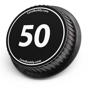  LenzBuddy Rear Lens Cap for Nikon 50mm (Black & White) 