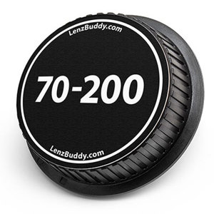  LenzBuddy Rear Lens Cap for Nikon 70-200mm (Black & White) 