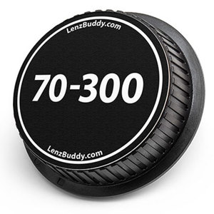  LenzBuddy Rear Lens Cap for Nikon 70-300mm (Black & White) 