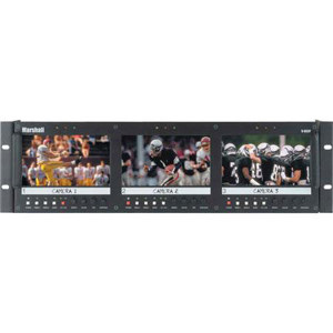 Marshall Triple 16:9 Wide Screen 5.8" Rack Mounted Full Color Active Matrix LCD Panel. V-R63P