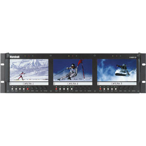 Marshall Triple 5.8" Wide Screen Rack Mounted Active Matrix LCD Panel V-R63P-SDI