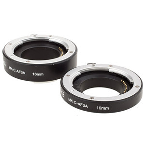  ProOptic Metal Auto Extension Tube Set of Two - 10mm and 16mm - for Canon M Mirrorless Cameras 