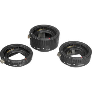  DLC Extension Tube Set for Canon EOS/Digital SLR - Automatic Focusing - Automatic Exposure - Set of 3-12, 20 and 36mm tubes 