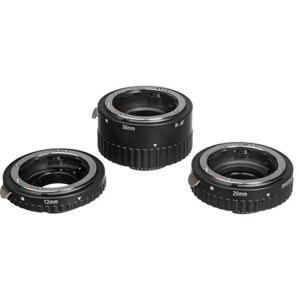  DLC Extension Tube Set for Nikon AF/Digital SLR - Automatic Focusing - Automatic Exposure - Set of 3-12, 20 and 36mm tubes 