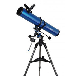  Meade Polaris 114mm (4.5") 1000mm f/8.8 German Equatorial Reflector Telescope, Red Dot Viewfinder, Rack-and-Pinion Focuser, MA6.3, MA9, MA26 Eyepieces 