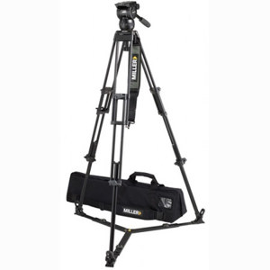  Miller Compass 15 Fluid Head System 1827 with 2 Stage 75mm Alloy Tripod & Ground Spreader - Supports 55 lbs., Max. Height 61.4" 