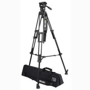  Miller Compass 15 Fluid Head System 1828 with 2 Stage 75mm Alloy Tripod & Above Ground Spreader - Supports 55 lbs., Max. Height 61.4" 