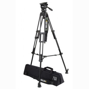  Miller Compass 20 Fluid Head System 1841 with 2 Stage 75mm Alloy Tripod & Above Ground Spreader - Supports 55 lbs., Max. Height 61.4" 