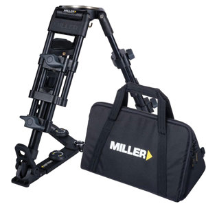  Miller 2-Stage Alloy Baby Tripod Legs with On-Ground Spreader & 100mm Bowl, with Case, Max Height 20.5", Supports 55 lbs. 