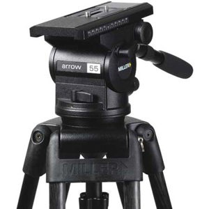  Miller Arrow 55 Fluid Head, with Quick Release Camera Plate, Payload Capacity: 55 lbs 