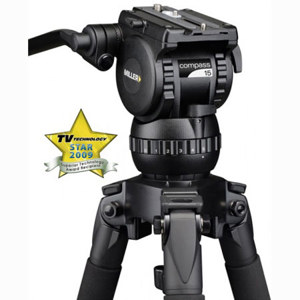  Miller Compass 15 Fluid Head with Quick Release Mini Euro Plate, Supports Up to 19.8 lbs 