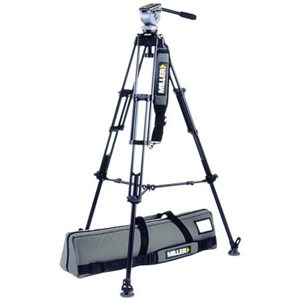  Miller DS-10 ENG Fluid Head with 2 Stage Aluminum Tripod 420 - Above Ground Spreader - with Case 