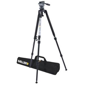  Miller Solo DV Alloy System, DS-20 Fluid Head with Solo DV 1630 Aluminum Tripod with Soft Case, Supports 22 lbs. 