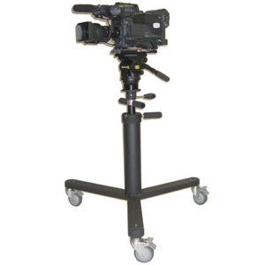  Miller Pneumatic Pedestal 30 with Arrow 25 Fluid Head and Dual Telescopic Pan Handles 