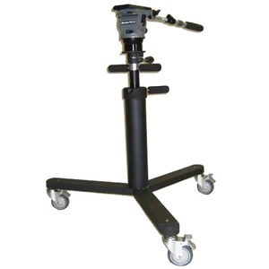  Miller Pneumatic Pedestal 60 with Arrow 55 Fluid Head & Dual Telescopic Pan Handles 