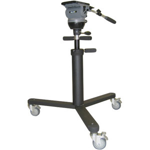  Miller Pneumatic Pedestal 60 with DS-60 Fluid Head & Dual Telescopic Pan Handles, Gas Lift Pedestal for 60 lb., 40.5-50.5" Range. 