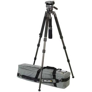  Miller Arrow 25 Fluid Head with SOLO ENG 3-Stage Carbon Fibre Tripod, Supports Up to 30 lbs 