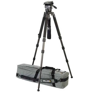  Miller Arrow 40 Fluid Head with SOLO ENG 3-Stage Carbon Fibre Tripod, Supports Up to 35 lbs 