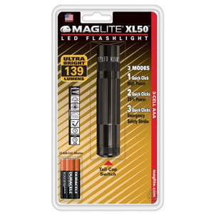  MagLite XL100-S3016 3 AAA-Cell LED Flashlight, Black 