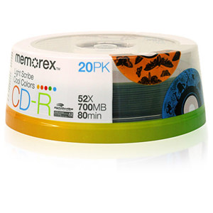 Memorex Cool Colors LightScribe CD-R 80min (700 MB) 04534