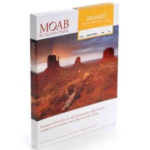  Moab Anasazi Premium Matte, Archival Inkjet Canvas, 350gsm, 21 mil, 8.5x11" 20 Sheets 
