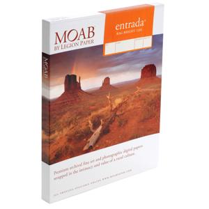  Moab Entrada Rag Fine Art, 2-Side Bright White Matte Inkjet Paper, 15.5 mil., 190gsm, 11x17", 25 Sheets. 