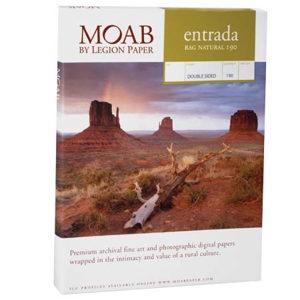  Moab Entrada Rag Fine Art, 2-Side Natural Matte Greeting Card Inkjet Paper, 15.5 mil., 190gsm, 10x7" folds to 5x7", 25 Card Sheets. 
