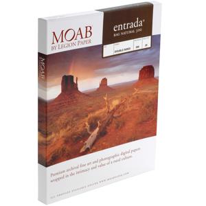  Moab Entrada Rag Fine Art, 2-Side Natural Matte Inkjet Paper, 22.5 mil., 300gsm, A2 16.5x23.4", 25 Sheets 