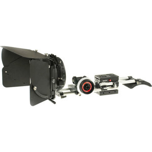  Movcam MOV-MM1AF-K2 Mattebox & MF-1 Follow Focus Kit 2 for Panasonic AG-AF100, 15mm Rod System 