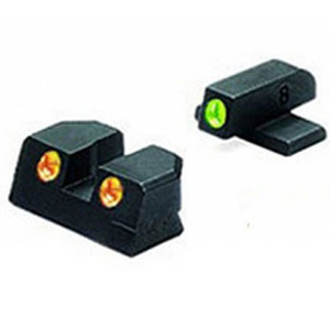 Meprolight Tru-Dot Fixed Green Front/Orange Rear Night Sight Set for Sig Sauer .40 S&W, .45 ACP Caliber P-Series Pistols 