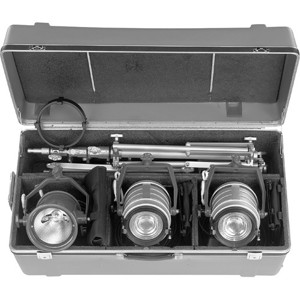 Mole-Richardson Tweenie II and Teenie Tungsten 3 Light Combo Kit, No Bulbs, 1950 Total Watts 