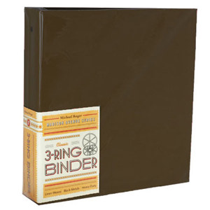 Michael Roger Brown Woven Cloth 3-Ring Binder (2" Ring Capacity) 1401572022
