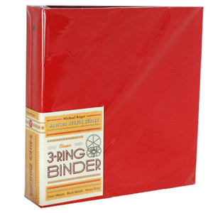 Michael Roger Cherry Woven Cloth 3-Ring Binder (2" Ring Capacity) 1401572081