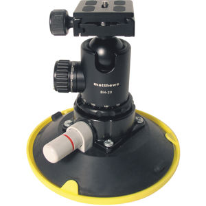  Matthews Ball Head Assembly with 6" Suction Cup - Weight Capacity 26.4 lbs /12 kg - BH-20 head 