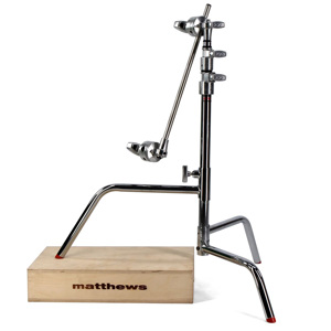  Matthews 20"  Stand with Sliding Leg, Grip Head, Arm, Maximum Height 33", Supports 22 lbs., Chrome. 