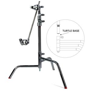  Matthews 20"  C+ Stand with Turtle Base, Grip Head and Arm, Maximum Height 33", Supports 22 lbs., Chrome. 