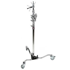  Matthews Heavy Duty 12.5' Magic Lightstand, with Wheels & Convertable Boom, 5/8" Mounting Stud and 1-1/8 Junior Pin, Chrome. 