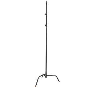  Matthews 60"  C Stand, Double Riser Stand with Spring Loaded Base, Supports 22 lbs, Maximum Height 186.5", (15.5'), Black 