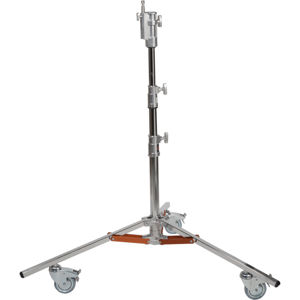  Matthews Low Boy Junior Double Riser Stand with Wheels, Supports 55 lbs, Maximum Height 75" (6.25'), Chrome 
