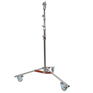 Matthews Junior Triple Riser Stand with Wheels, Supports 55 lbs, Maximum Height 154", (12.8'), Chrome. 