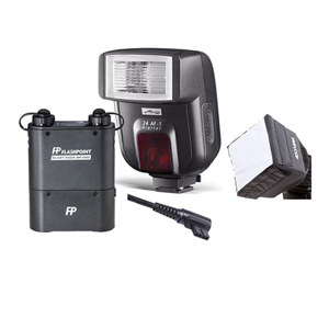  Metz mecablitz 24 AF-1 i-TTL Digital Flash Unit for Nikon Digital SLR Cameras - Bundle With Flashpoint Blast Power Pack, FP Blast Pack Flash Cable F/, FP Mini SoftBox Diffuser 