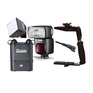 Metz 44 AF-1 Flash Mode / Pre-Flash TTL for Sony Alpha Digital Cameras, - Bundle With Flashpoint Blast Power Pack, FP Blast Pack Flash Cable F/, FP Mini SoftBox Diffuser, Flashpoint Quick Flip Flash Bracket
