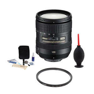  Nikon 16-85mm f/3.5-5.6G AF-S DX ED (VR) Vibration Reduction Lens -  U.S.A. Warranty - Accessory Bundle with Tiffen 67mm UV Wide Angle Filter, Professional Lens Cleaning Kit, Adorama Hurricane Blower 