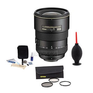  Nikon 17-55mm f/2.8G ED-IF AF-S DX Zoom Lens F/DSLR Cameras -  U.S.A. Warranty - Accessory Bundle with Tiffen 77mm Wide Angle Filter Kit, Professional Lens Cleaning Kit, Adorama Hurricane Blower 