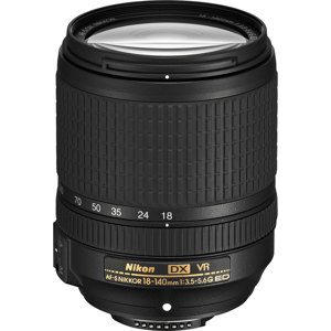 Nikon 18-140mm f/3.5-5.6G ED AF-S DX (VR) Vibration Reduction Lens F/DSLR Cameras -  U.S.A. Warranty 