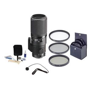  Nikon 200mm f/4D ED-IF AF Micro Nikkor Lens -  U.S.A. Warranty - Accessory Bundle with Tiffen 62mm Photo Essentials Filter Kit, Lens Cap Leash, Professional Lens Cleaning Kit 