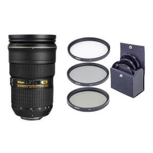  Nikon 24-70mm f/2.8G ED-IF AF-S Zoom Nikkor Lens -  U.S.A. Warranty - Free Pro 77mm Circular Polarizer (CPL) Digital Filter and Pro Digital 77mm Multi Coated UV Filter 